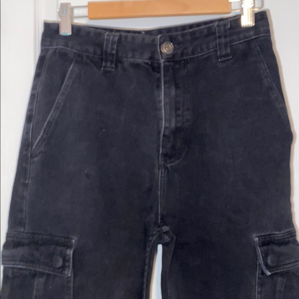 Absent Denim Twill Baggy Cargo  Pants